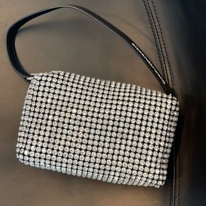 Alexander Wang Heiress Rhinestone mesh pouch